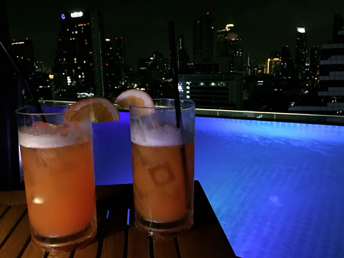 Amara Hotel Bangkok rooftop drinks