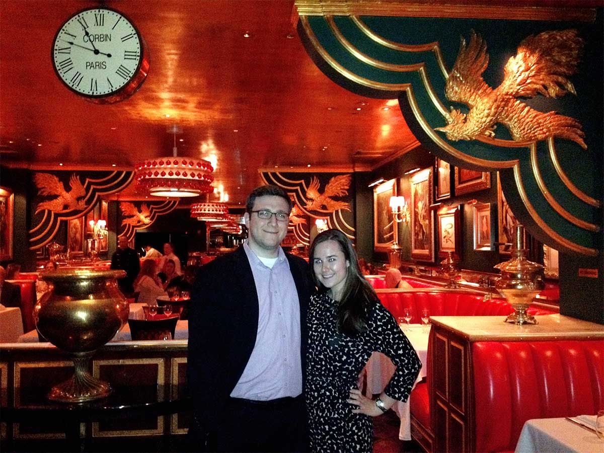 decorative red interior of the russian tea room in nyc