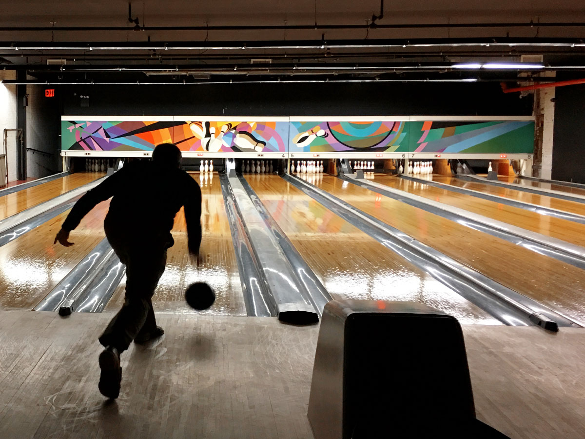 bowling at Gutter Bar Long Island City the food quest