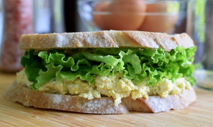 egg salad sandwich lettuce on sourdough recipe the food quest