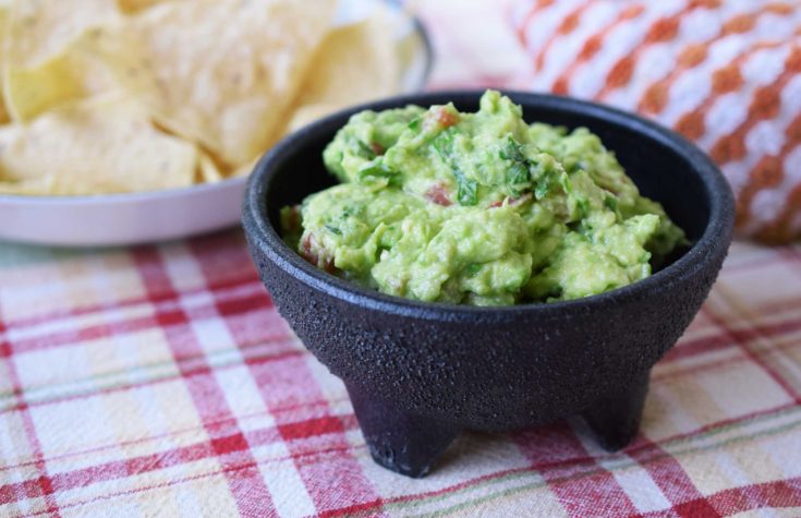 fresh homemade guacamole