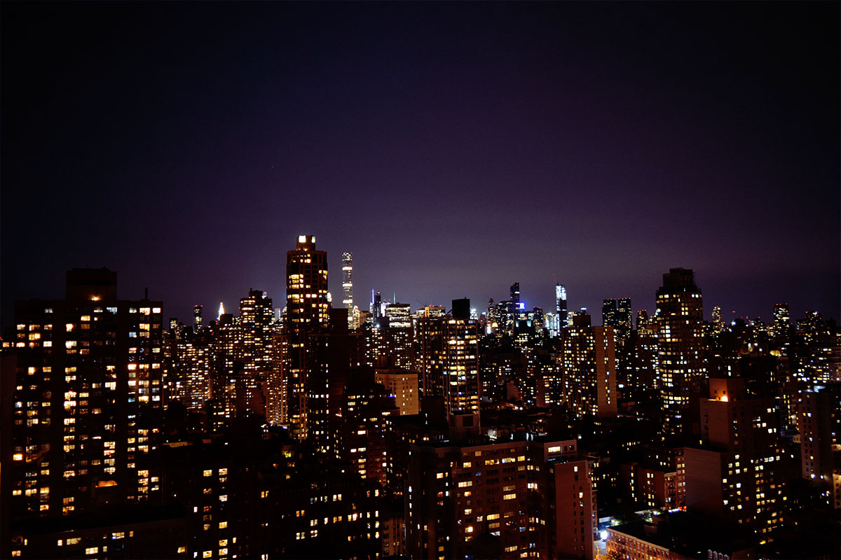 nyc night time skyline